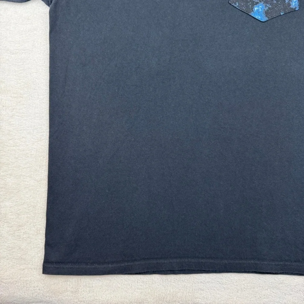 Empyre Worldwide Mens Large Black Pocket T-Shirt Galaxy Space Print Cotton‎ Tee